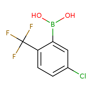 Clc1ccc(c(c1)B(O)O)C(F)(F)F