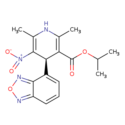 CC(OC(=O)C1=C(C)NC(=C([C@@H]1c1cccc2c1non2)[N+](=O)[O-])C)C