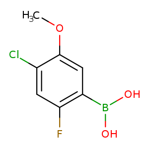 COc1cc(B(O)O)c(cc1Cl)F