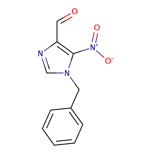 O=Cc1ncn(c1[N+](=O)[O-])Cc1ccccc1