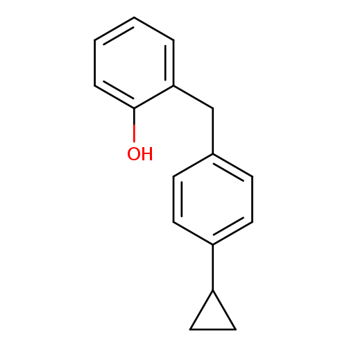 Oc1ccccc1Cc1ccc(cc1)C1CC1