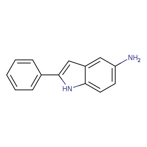 Nc1ccc2c(c1)cc([nH]2)c1ccccc1