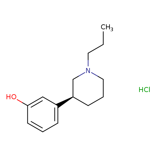 CCCN1CCC[C@H](C1)c1cccc(c1)O.Cl