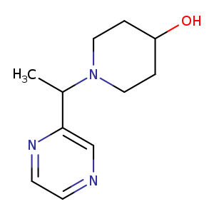 CC(c1nccnc1)N1CCC(CC1)O