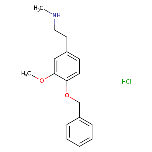 CNCCc1ccc(c(c1)OC)OCc1ccccc1.Cl