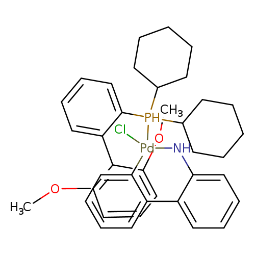 COc1cccc(c1c1ccccc1P([Pd]1(Cl)Nc2ccccc2c2c1cccc2)(C1CCCCC1)C1CCCCC1)OC