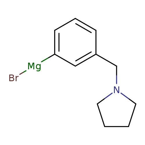Br[Mg]c1cccc(c1)CN1CCCC1