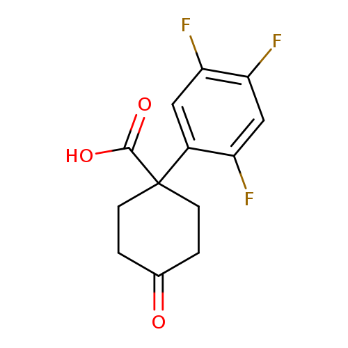 OC(=O)C1(CCC(=O)CC1)c1cc(F)c(cc1F)F