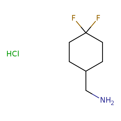 NCC1CCC(CC1)(F)F.Cl