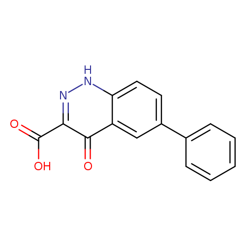 OC(=O)c1n[nH]c2c(c1=O)cc(cc2)c1ccccc1