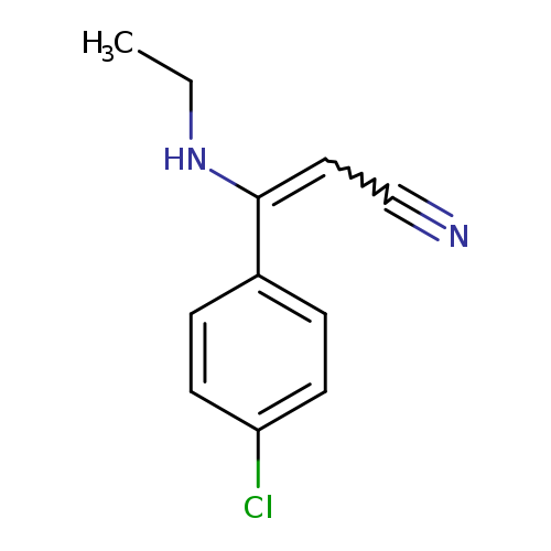 CCNC(=CC#N)c1ccc(cc1)Cl