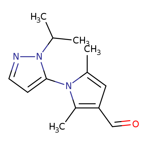 O=Cc1cc(n(c1C)c1ccnn1C(C)C)C
