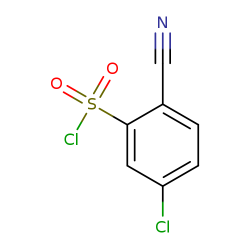 N#Cc1ccc(cc1S(=O)(=O)Cl)Cl