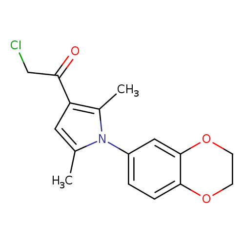 ClCC(=O)c1cc(n(c1C)c1ccc2c(c1)OCCO2)C