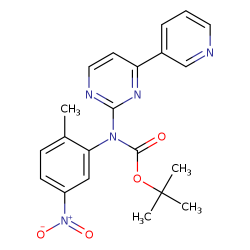 O=C(N(c1cc(ccc1C)[N+](=O)[O-])c1nccc(n1)c1cccnc1)OC(C)(C)C