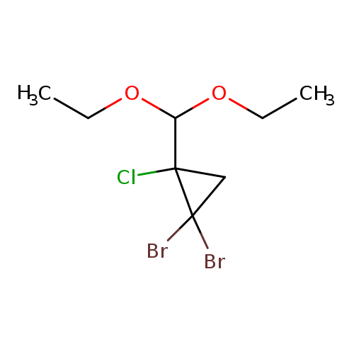 CCOC(C1(Cl)CC1(Br)Br)OCC