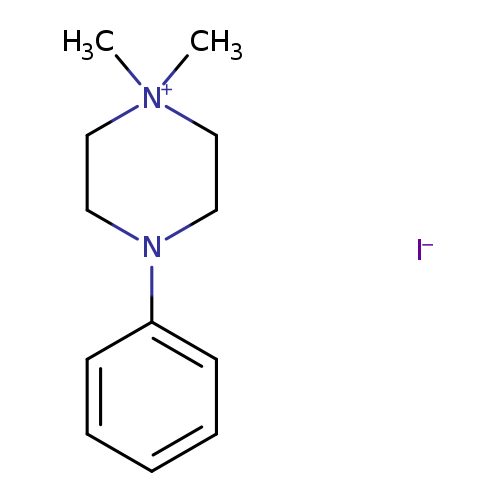 C[N+]1(C)CCN(CC1)c1ccccc1.[I-]