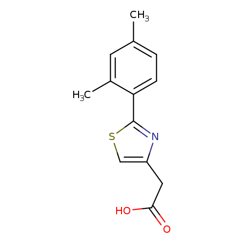 OC(=O)Cc1csc(n1)c1ccc(cc1C)C