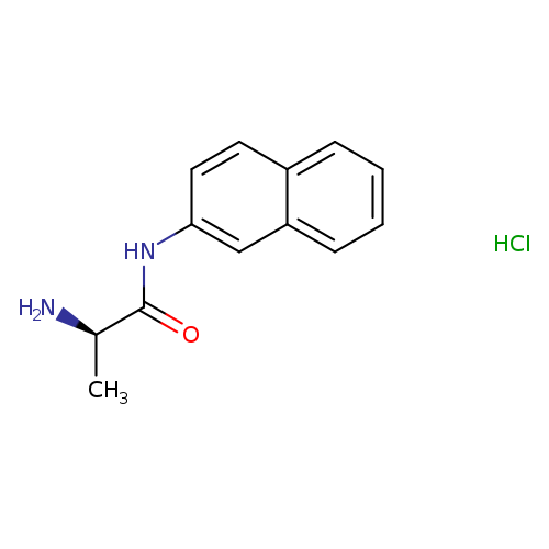 O=C([C@H](N)C)Nc1ccc2c(c1)cccc2.Cl