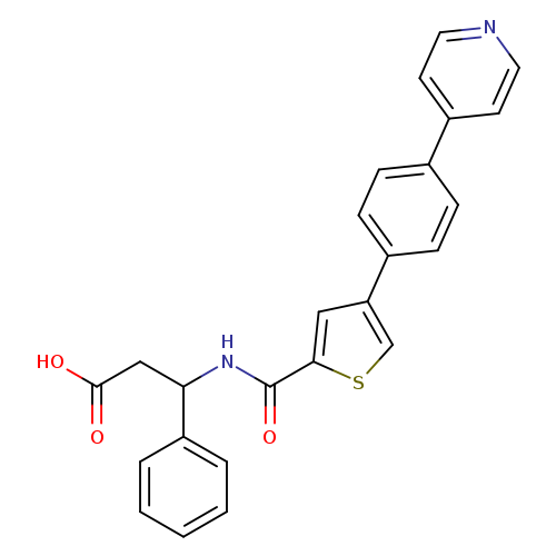 OC(=O)CC(c1ccccc1)NC(=O)c1scc(c1)c1ccc(cc1)c1ccncc1