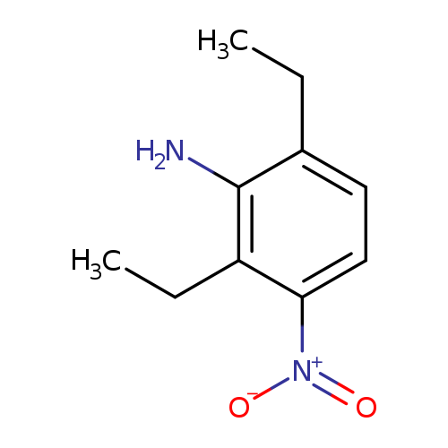 CCc1c(N)c(CC)ccc1[N+](=O)[O-]