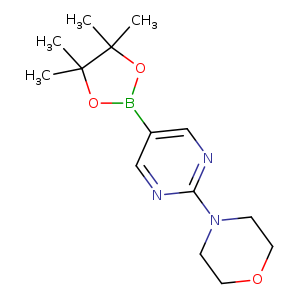 CC1(C)OB(OC1(C)C)c1cnc(nc1)N1CCOCC1