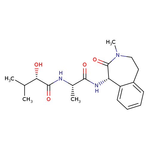 O=C([C@@H](NC(=O)[C@H](C(C)C)O)C)N[C@@H]1C(=O)N(C)CCc2c1cccc2