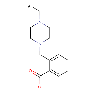 CCN1CCN(CC1)Cc1ccccc1C(=O)O