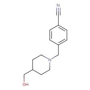 OCC1CCN(CC1)Cc1ccc(cc1)C#N