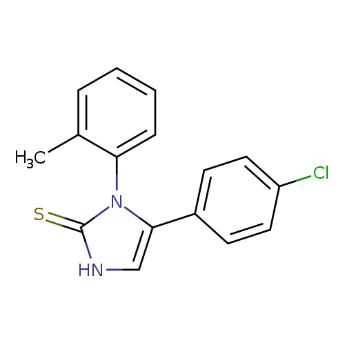 Clc1ccc(cc1)c1c[nH]c(=S)n1c1ccccc1C