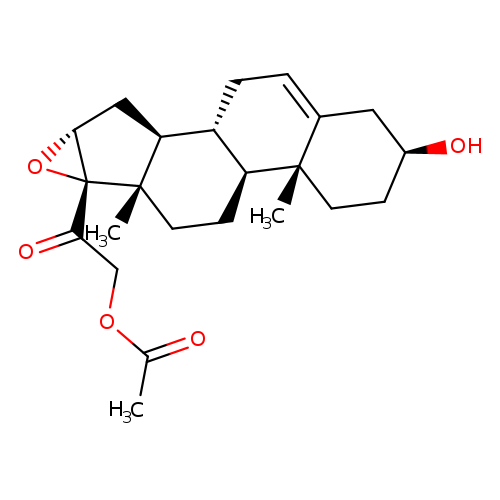 O[C@H]1CC[C@]2(C(=CC[C@@H]3[C@@H]2CC[C@]2([C@H]3C[C@@H]3[C@]2(O3)C(=O)COC(=O)C)C)C1)C