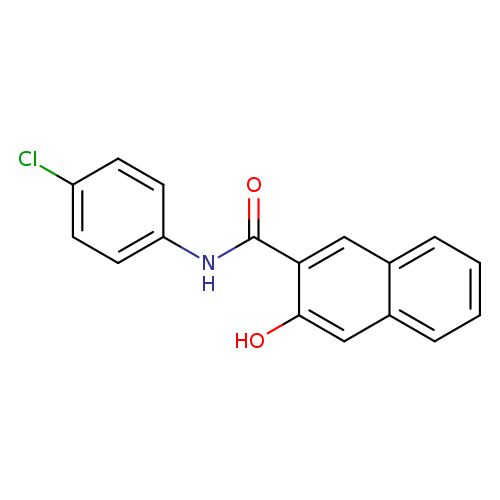 Clc1ccc(cc1)NC(=O)c1cc2ccccc2cc1O