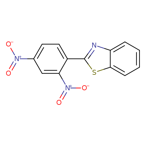 [O-][N+](=O)c1cc(ccc1c1nc2c(s1)cccc2)[N+](=O)[O-]