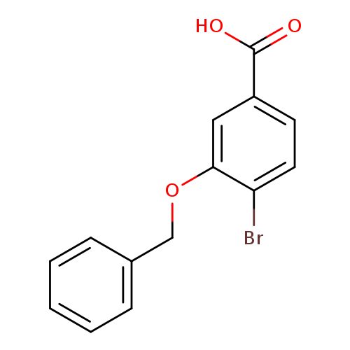 OC(=O)c1ccc(c(c1)OCc1ccccc1)Br