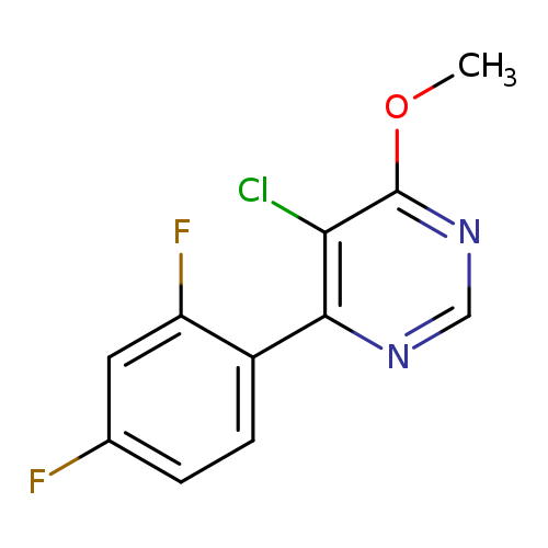 COc1ncnc(c1Cl)c1ccc(cc1F)F