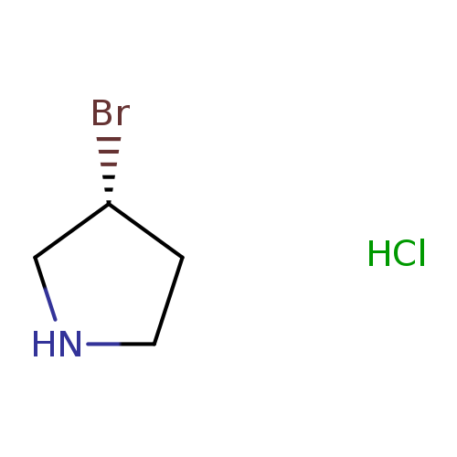 Br[C@H]1CNCC1.Cl