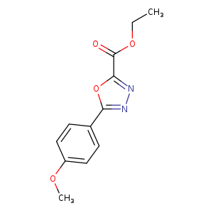 CCOC(=O)c1nnc(o1)c1ccc(cc1)OC