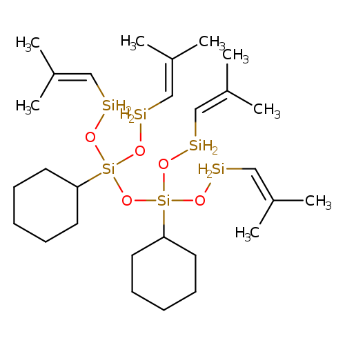 CC(=C[SiH2]O[Si](C1CCCCC1)(O[Si](C1CCCCC1)(O[SiH2]C=C(C)C)O[SiH2]C=C(C)C)O[SiH2]C=C(C)C)C