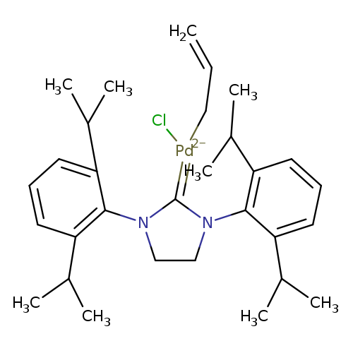 Cl[Pd-2](=C1N(CCN1c1c(cccc1C(C)C)C(C)C)c1c(cccc1C(C)C)C(C)C)CC=C