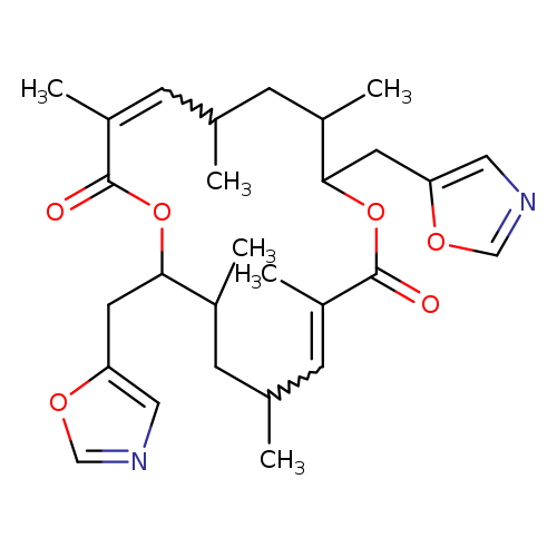 CC1CC(C)C(Cc2cnco2)OC(=O)C(=CC(CC(C(OC(=O)C(=C1)C)Cc1cnco1)C)C)C
