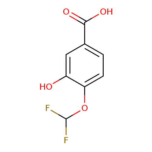 FC(Oc1ccc(cc1O)C(=O)O)F