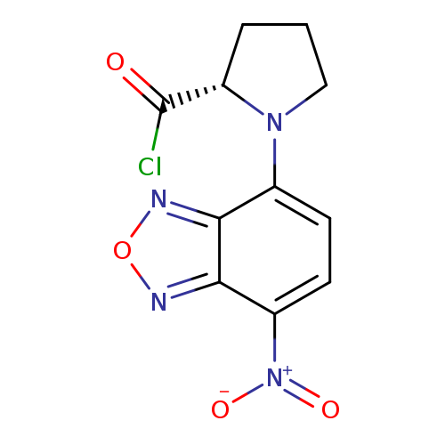 ClC(=O)[C@@H]1CCCN1c1ccc(c2c1non2)[N+](=O)[O-]
