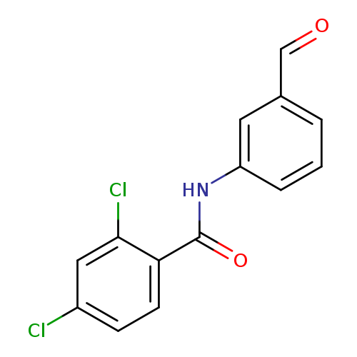 O=Cc1cccc(c1)NC(=O)c1ccc(cc1Cl)Cl