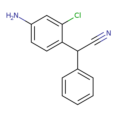 N#CC(c1ccc(cc1Cl)N)c1ccccc1