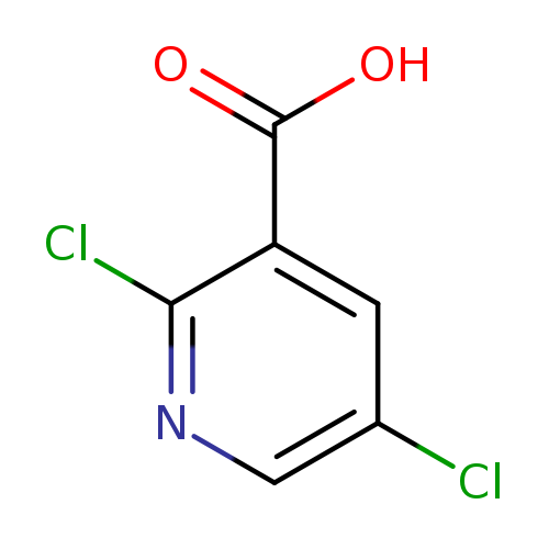 Clc1cnc(c(c1)C(=O)O)Cl