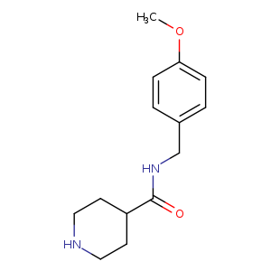 COc1ccc(cc1)CNC(=O)C1CCNCC1