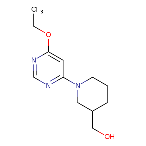 CCOc1ncnc(c1)N1CCCC(C1)CO