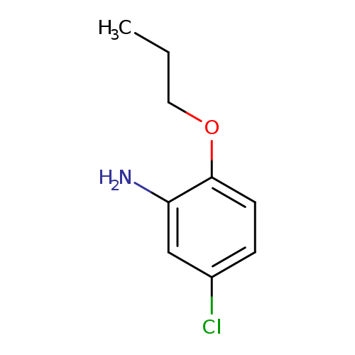 CCCOc1ccc(cc1N)Cl