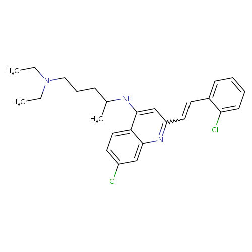 CCN(CCCC(Nc1cc(C=Cc2ccccc2Cl)nc2c1ccc(c2)Cl)C)CC
