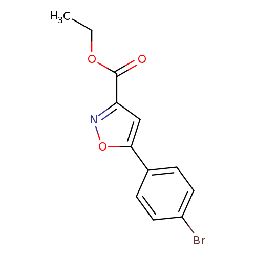 CCOC(=O)c1noc(c1)c1ccc(cc1)Br